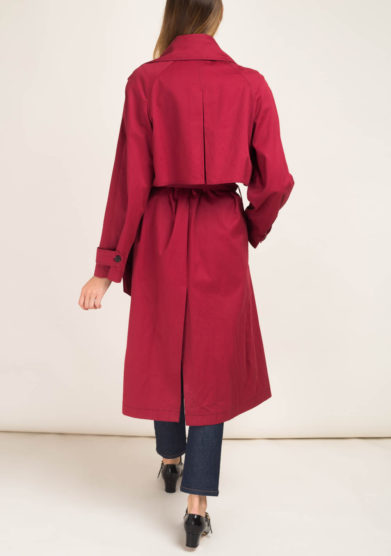 Trench in cotone fragola