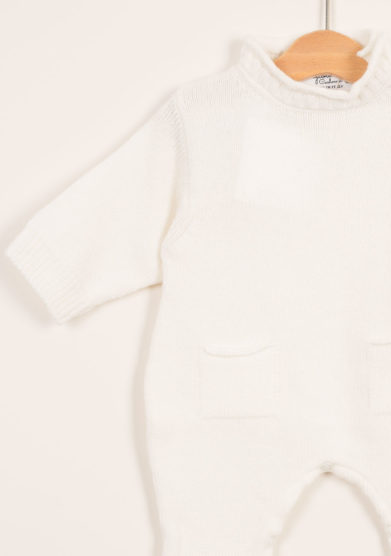 Tutina neonato crema in cashmere