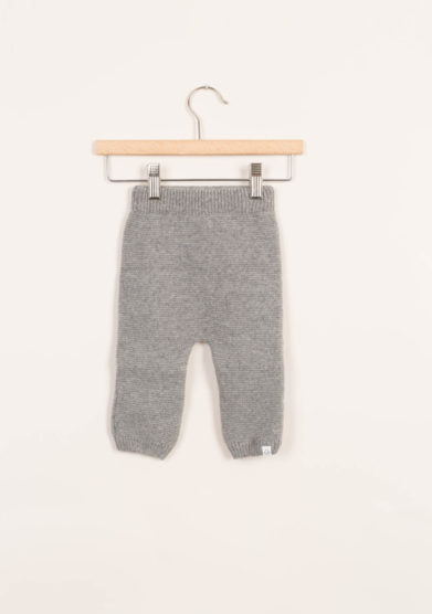 Leggings neonato in cashmere grigio