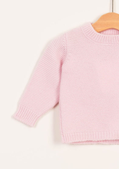 FAGIOLINO CASHMERE- Pullover neonato in cashmere rosa