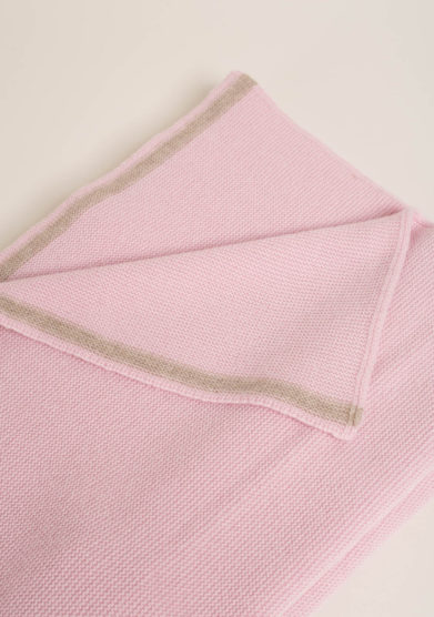 FAGIOLINO CASHMERE- Coperta culla in cashmere rosa