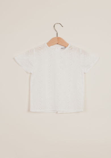 DEPETIT - Girl's broderie anglaise blouse