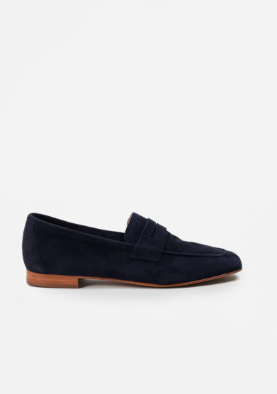 SITÓN - Blue suede loafers