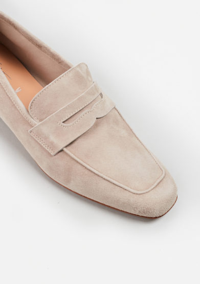 SITÓN - Taupe suede loafers