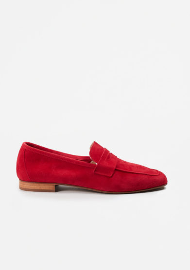 SITÓN - Red suede loafers