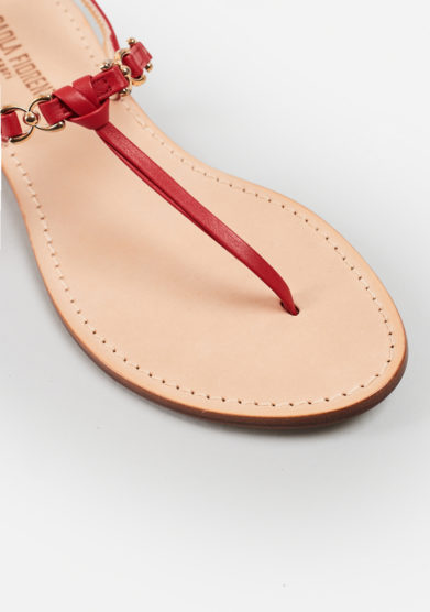 PAOLA FIORENZA - Red leather sandals
