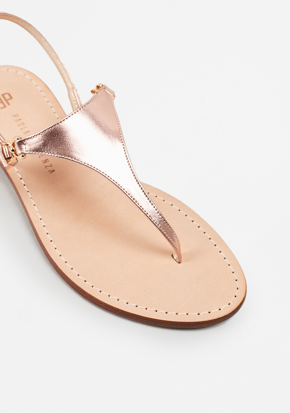 copper leather sandals