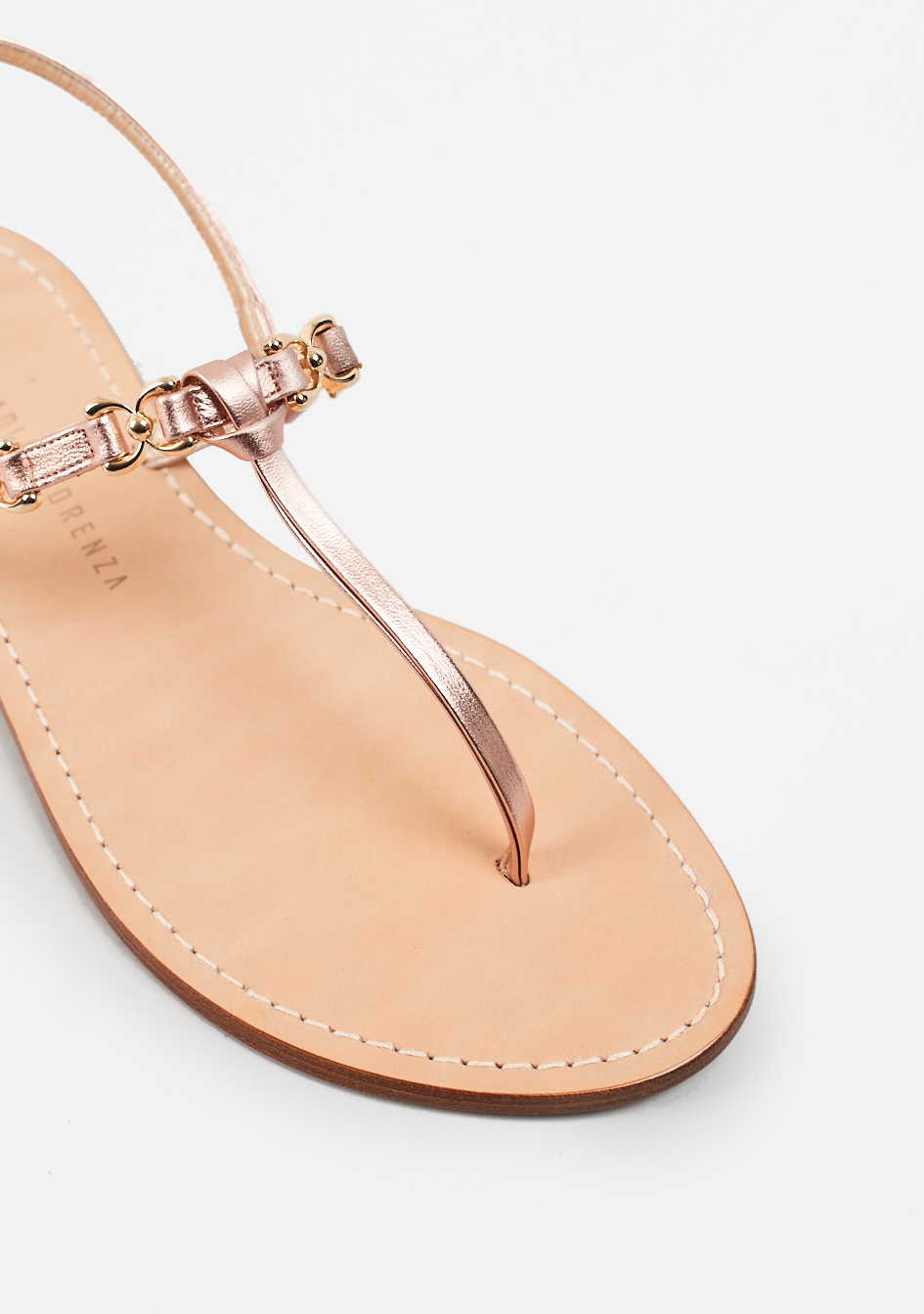 copper leather sandals