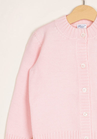 BARONI - Pink wool cardigan