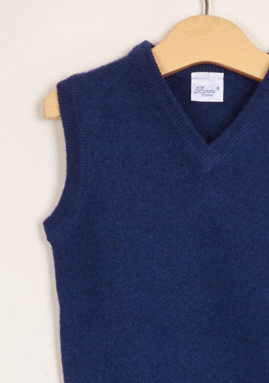 BARONI - Blue wool vest