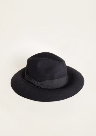 TABARRO SAN MARCO - Venetian fedora hat in black felt wool