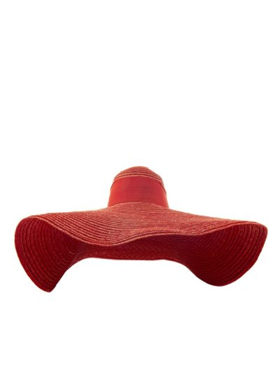 Ely b hats maxi cappello spiaggia rosso