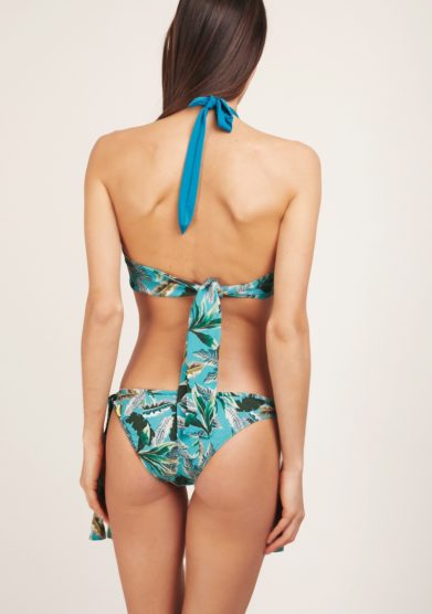 Bikini fascia stampa tropicale verde los trapitos al sol