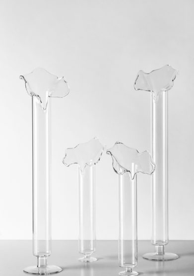 Vaso in vetro borosilicato gorgiera gupica