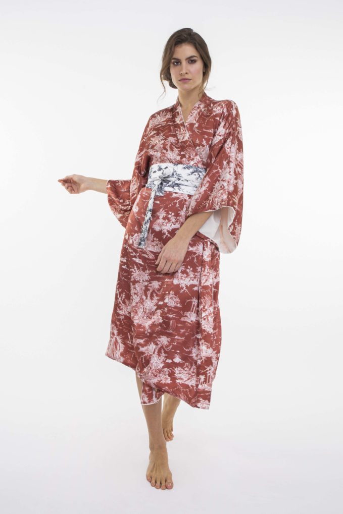 Kimono in Satin con Pratico Obi L | No. 301022 Asiatica TecTake dressforfun Costume da Donna