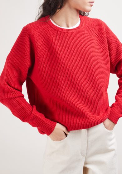 Frugone 1885 pullover rosso over costa inglese
