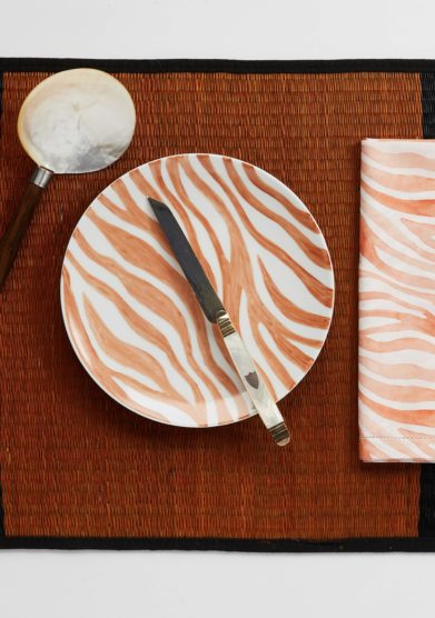 Dalwin designs piatto zebra arancio