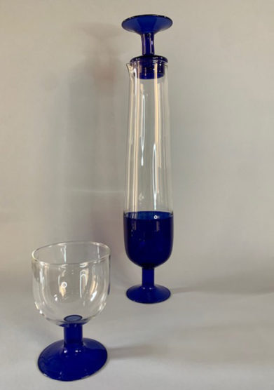 Gupica caraffa semplice in vetro trasparente Balaustri con un bicchiere