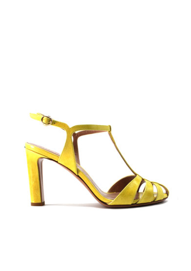 A Bocca T-strap sandals in mango colored new vintage calfskin