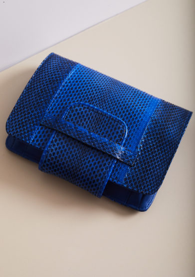 The dressing screen Cobalt blue reptile Eledor Jade bag